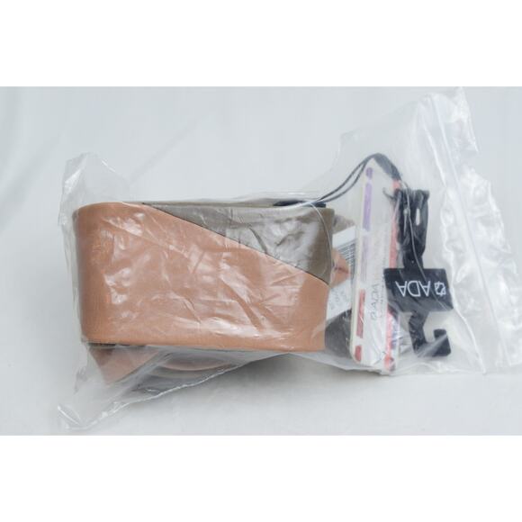 ADA Boho Lagenlook Western Pink Taupe Colorblock Distress Leather Wrap Belt NWT - Picture 9 of 10